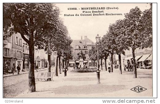 Montbéliard -  Place Denfert - Statue Du Colonel Denfert Rochereau : Achat Immédiat - Montbéliard