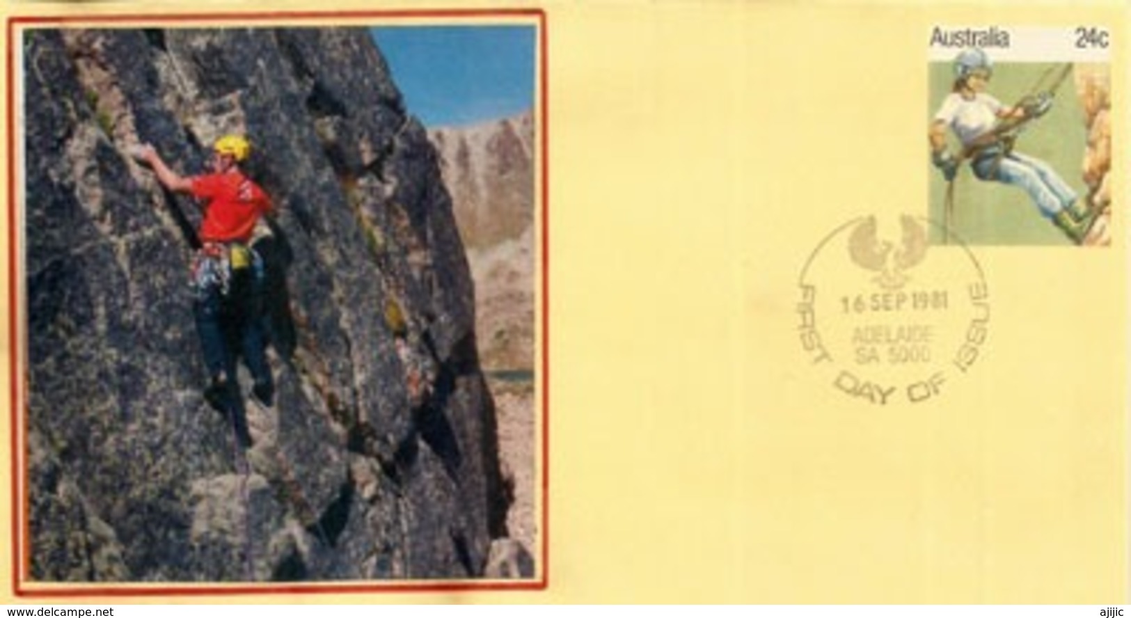 AUSTRALIA. Mountain Climbing.“mountaineering”, Special Cover. Postal Stationery 1981 - Escalada
