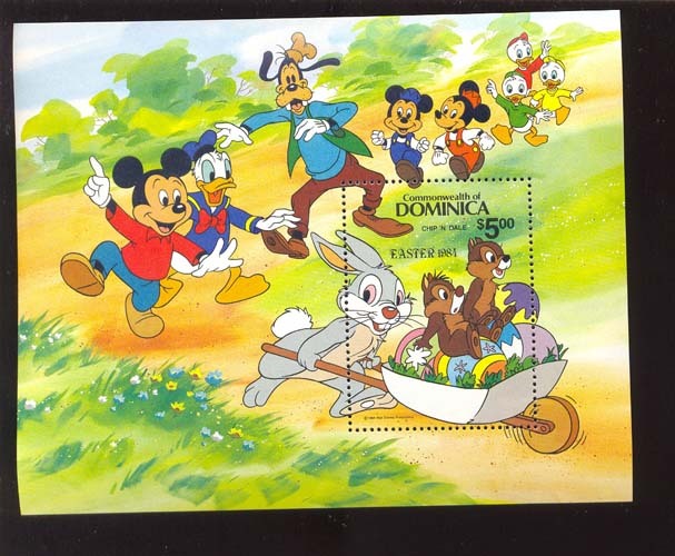 DOMINICA   841MINT NEVER HINGED SOUVENIR SHEET OF DISNEY ; EASTER 1984  #  116  ( - Disney