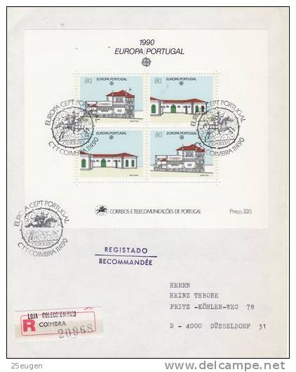 PORTUGAL  1990 EUROPA CEPT MS  FDC R-COVER / COIMBRA / - 1990