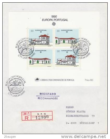 PORTUGAL  1990 EUROPA CEPT MS  FDC R-COVER / LISBOA / - 1990