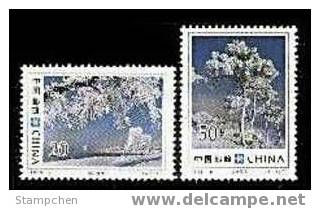 China 1995-2 Rime In Jilin Stamps Snow Flower Fog Climate Meteorology Flora - Water