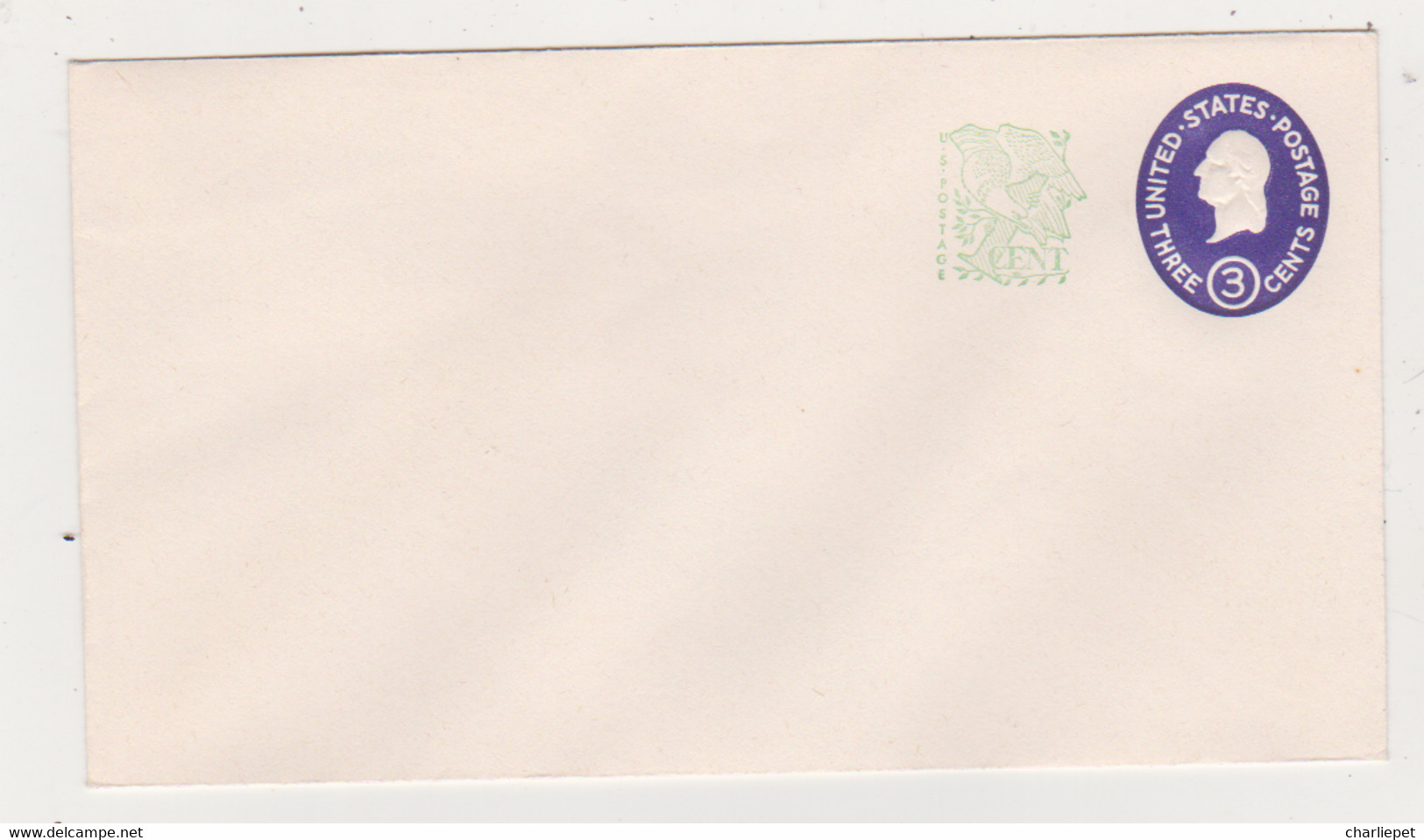 US Scott #  U540 - 3c + 1c Revalued Stamped Envelope Entire Die 5 Bird - 1941-60