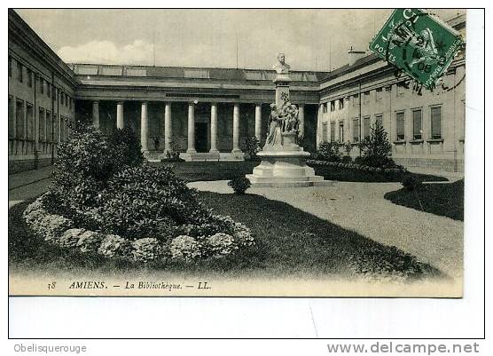 80 AMIENS BIBLIOTHEQUE LL N ° 38 EN 1908 - Amiens