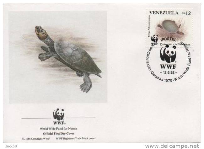 VENEZUELA Lot 4 CP FDC Premier Jour TORTUE SCHILDKRÖTE TURTLE TORTOISE TORTUGA - Tortues