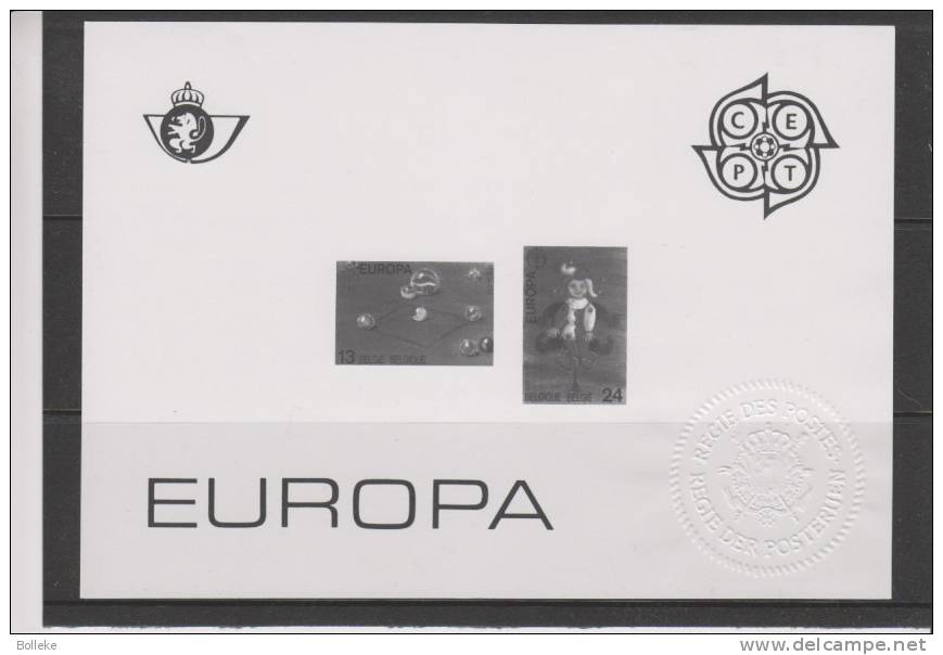 Europa CEPT - Année 1989 *° - MNH - Belgique -  Jeux D´enfants - Feuillet Officiel De La Poste - Impression Noire - 1989