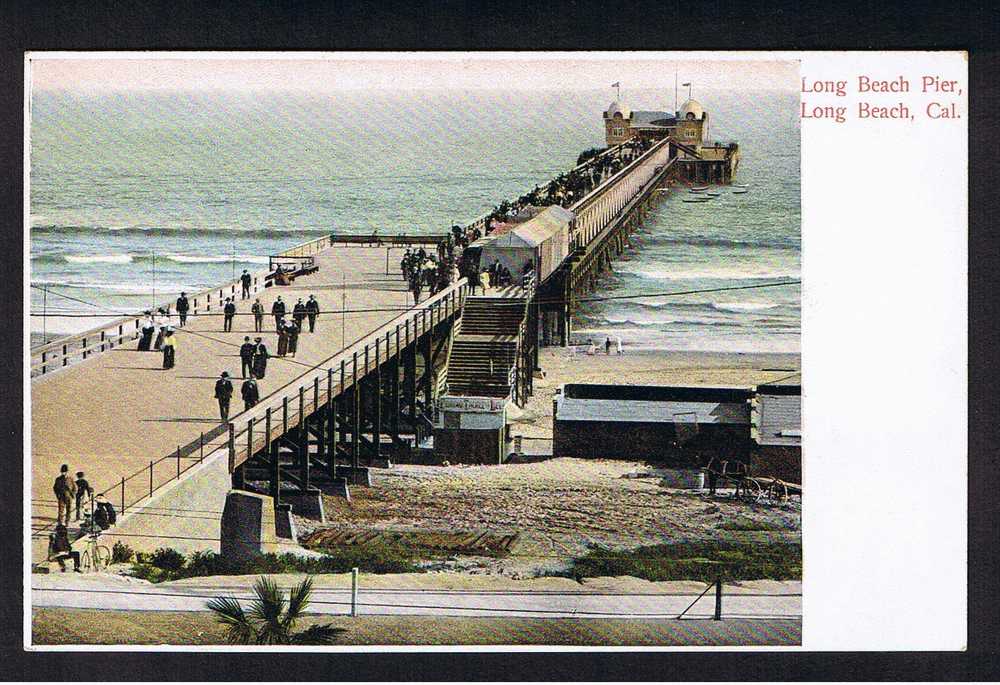 RB 582 -  Early Postcard Long Beach Pier California USA - Long Beach