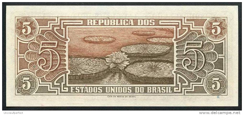 Brésil P166b - 1962 - UNC 5 Cruzeiros - Amato C 112 N° 066914 Série 106 - Brasilien