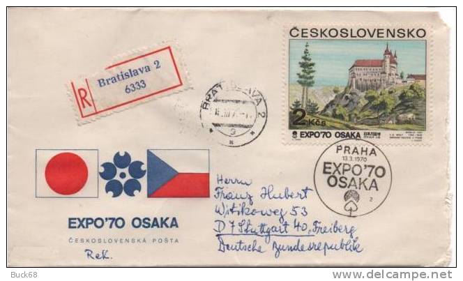 TCHECOSLOVAQUIE 1776 FDC ETB Premier Jour : Expo 70 OSAKA Château D´Orlik - FDC