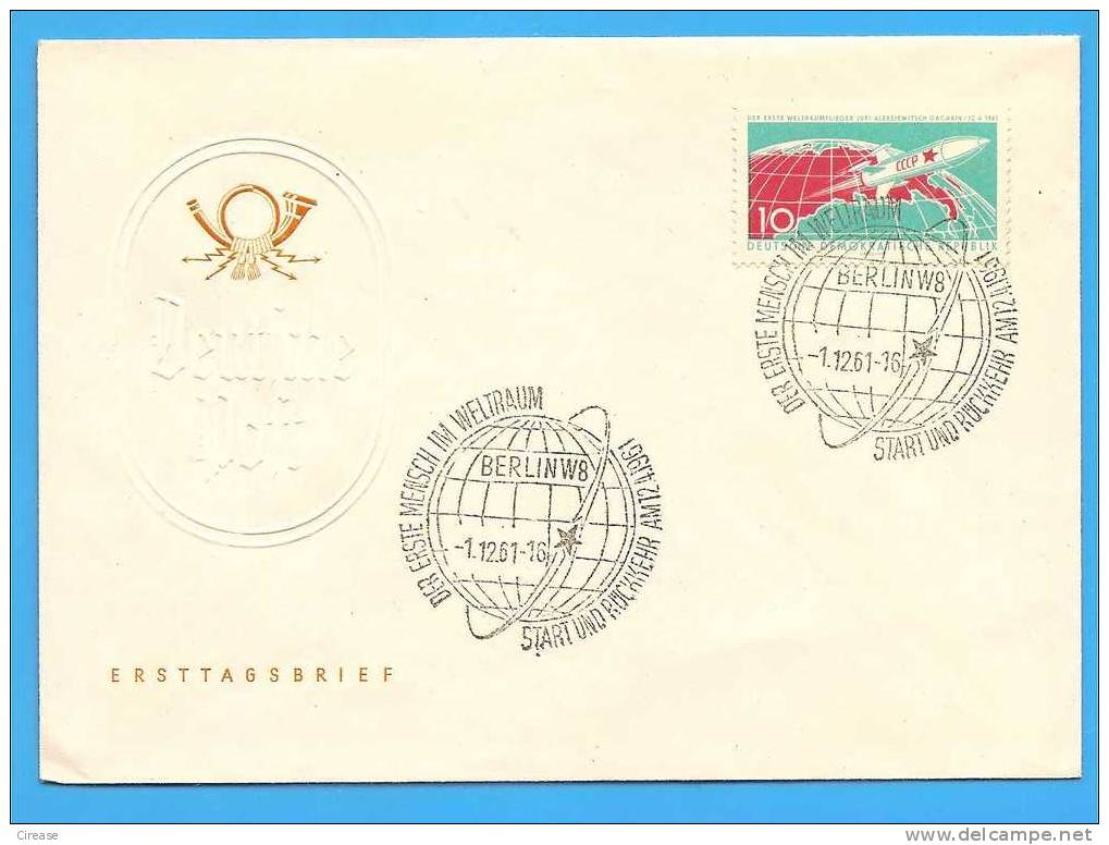 Germany In 1961. Envelope. Rocket, The Mission Space - Altri (Aria)