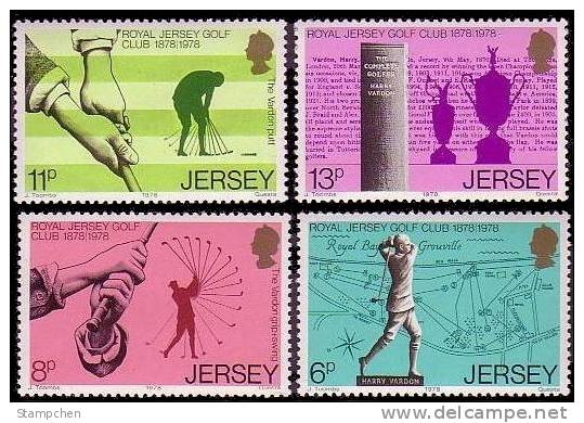 Jersey 1978 Centenary Of Royal Jersey Golf Club Stamps Sport Language - Golf