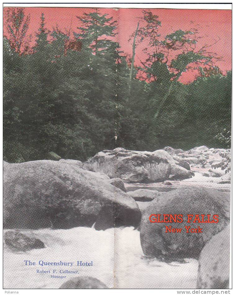 B0163 Brochure Turistica GLENS FALLS NEW YORK - The Queensbury Hotel Anni ´30/campi Golf - Toerisme, Reizen