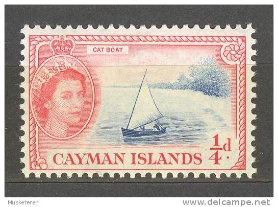 Cayman Islands 1955 SG. 148   1/4 C. Queen Elizabeth II & Cat Boat MNH** - Caimán (Islas)