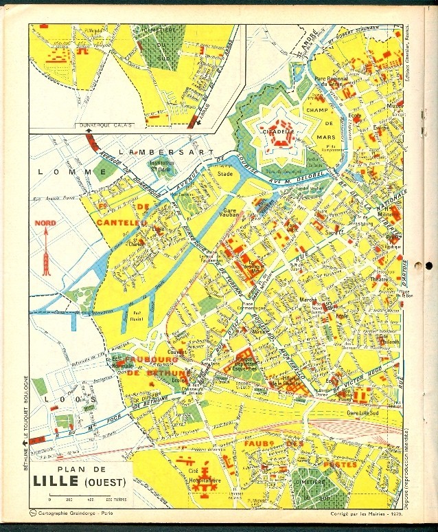 ALMANACH DES P.T.T. 1972 Région du Nord (1959) : Lille, Tourcoing, Dunkerque, Chemin de Fer (Complet) Bissextile
