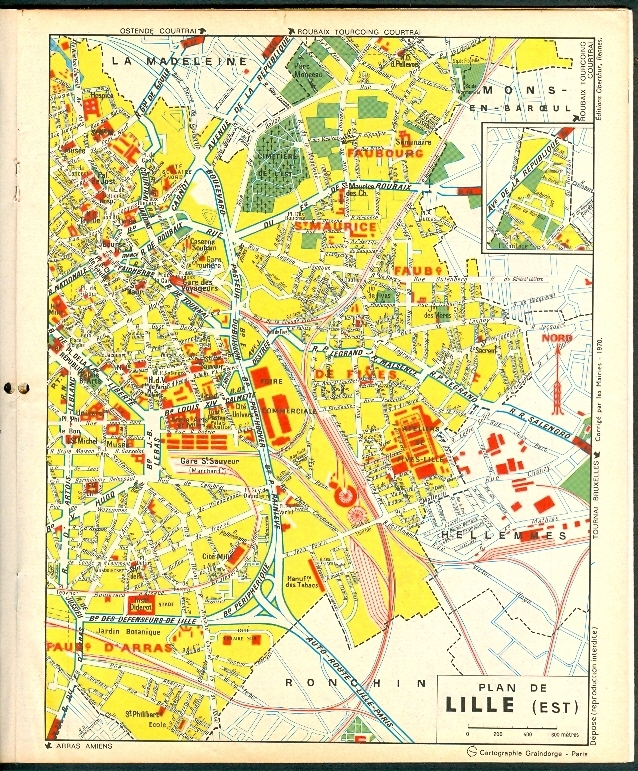 ALMANACH DES P.T.T. 1972 Région du Nord (1959) : Lille, Tourcoing, Dunkerque, Chemin de Fer (Complet) Bissextile