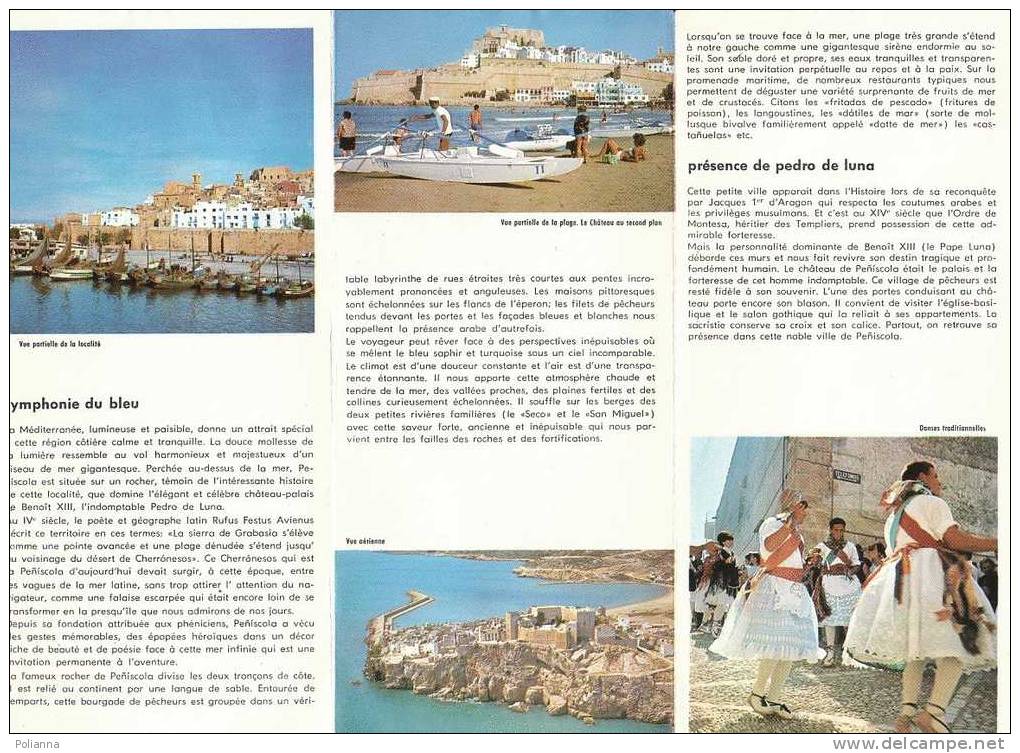 B0173 Brochure Turistica SPAGNA - CASTELLON - PENISCOLA Anni ´60 - Tourismus, Reisen