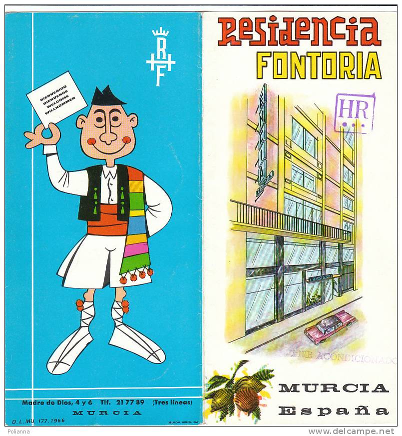 B0174 Brochure Turistica SPAGNA - MURCIA - RESIDENCIA FONTORIA 1966 - Turismo, Viajes