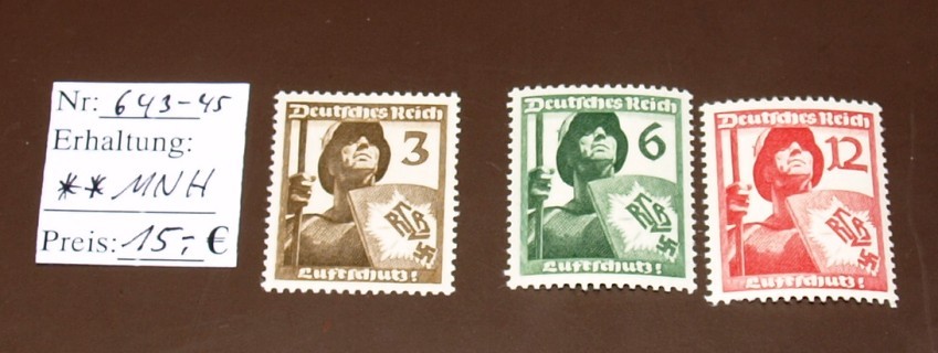 Deutsches Reich Nr: 643 -45  ** Postfrisch MNH   #1667 - Neufs