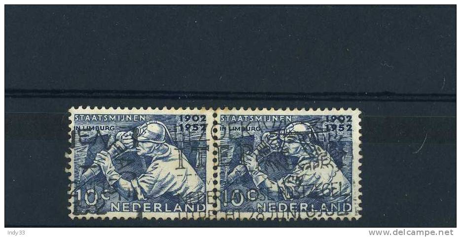 - PAYS-BAS . PAIRE DE 1952 OBLITEREE - Used Stamps