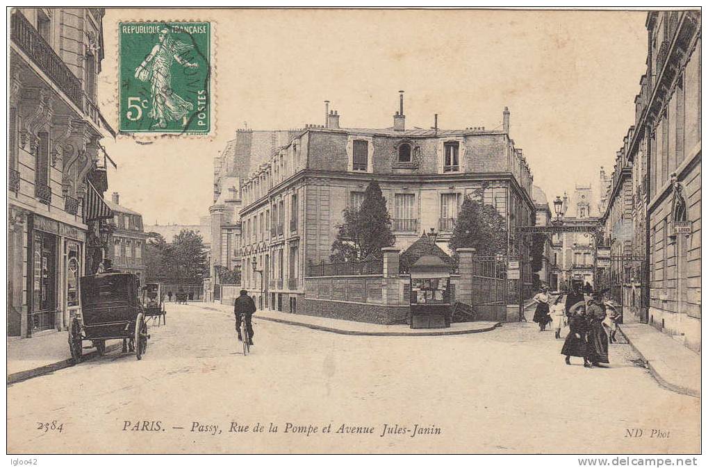 PARIS - Passy  - Rue De La Pompe Et Avenue Jules Janin - Autres & Non Classés