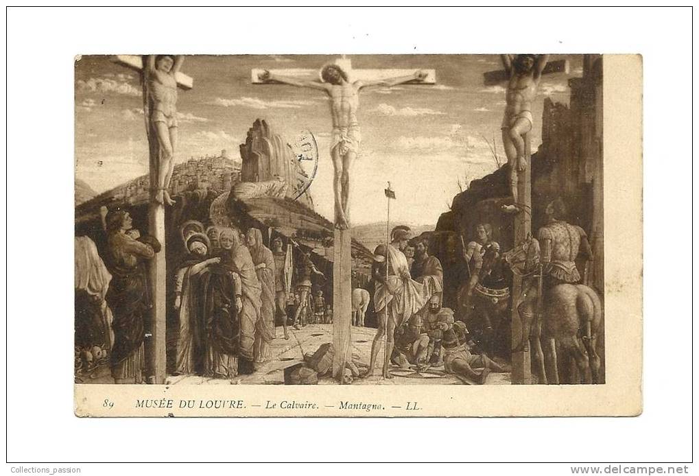 Cp, Peintures Et Tableaux, Le Calvaire - Montagna, Voyagée 1905 - Malerei & Gemälde