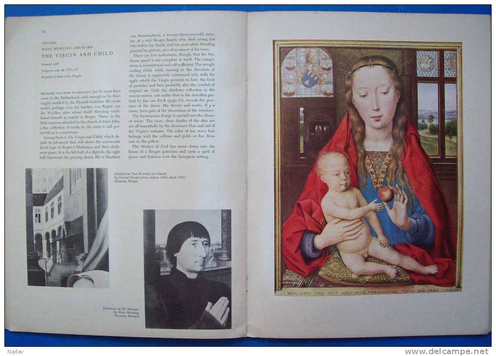 1953, Flemish Painting, Abrams Art Book Portfolio-30 Prints, 32,5x25cm. Full Set. - Prints & Engravings