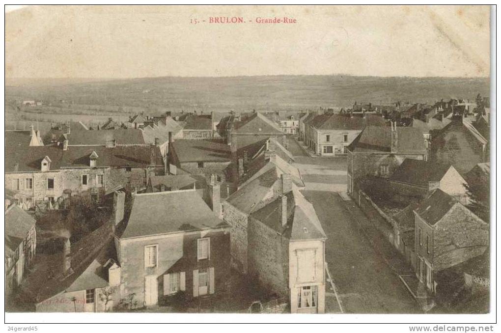 CPA BRULON (Sarthe) - Grande Rue - Brulon