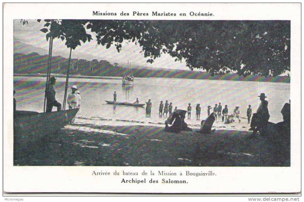 Mission Des Pères Maristes En Océanie - Archipel Des Salomon - Arrivée Du Bateau De La Mission à Bougainville - Solomon Islands