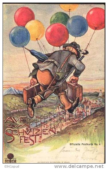 1904 Suisse St Gallen  Carte Postale Tir Tiro Shooting Schutzenfest - Shooting (Weapons)