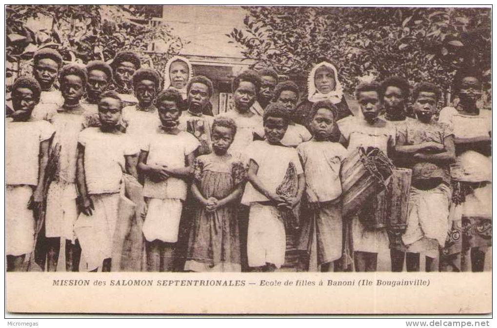 Mission Des Salomon Septentrionales - Ecole De Filles à Banoni (Ile Bougainville) - Islas Salomon