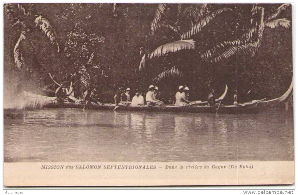 Mission Des Salomon Septentrionales - Dans La Rivière De Gagan (Ile De Buka) - Solomon Islands