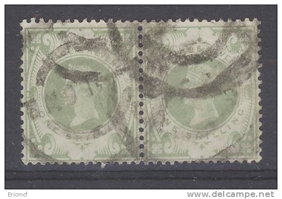 GB 1887 1900 1s Green Used Pair - Usati