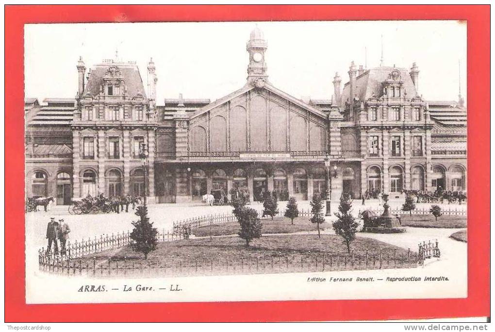 FRANCE ARRAS PAS DE CALAIS LOUIS LEVY LL No.? LA GARE RAILWAY STATION FERNAND BENEIT MORE ARRAS LISTED - Arras