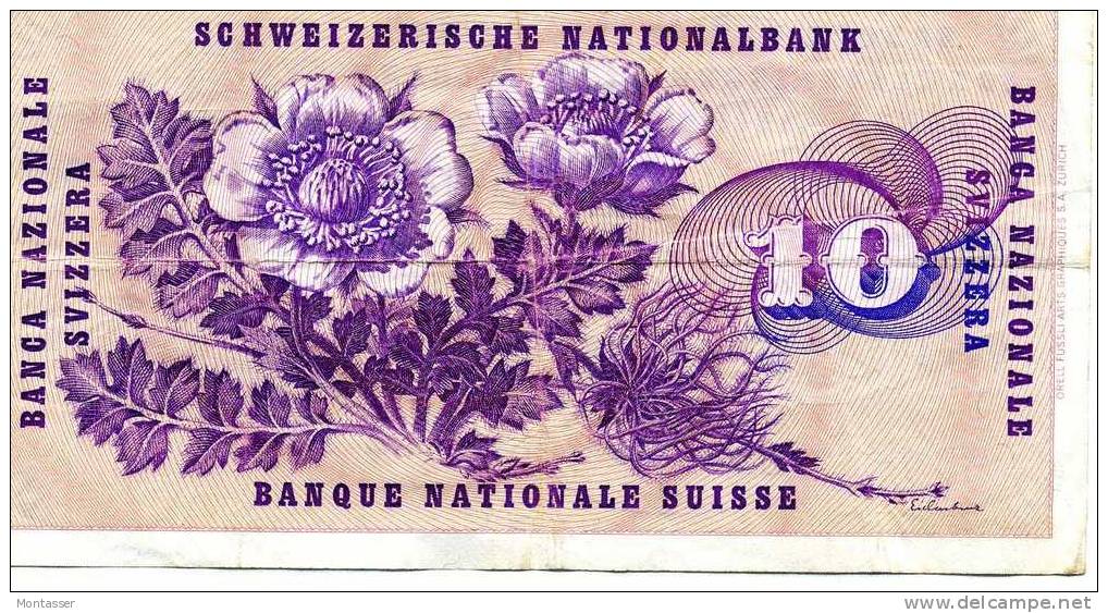 10 FRANKEN.  7 Marz 1973 - Switzerland