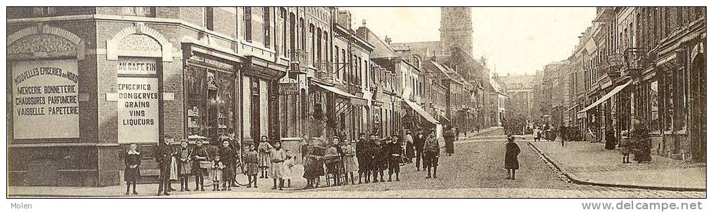 RUE DE LILLE AVANT LA GUERRE = LENS Dép 62 Pas De Calais ANIMATION - MAGASIN - AU CAFÉ FIN 1261 - Lens