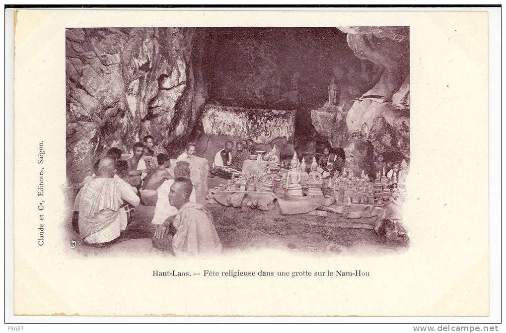 HAUT LAOS - Fète Religieuse Dans Une Grotte Sur Le Nam-Hou - Laos