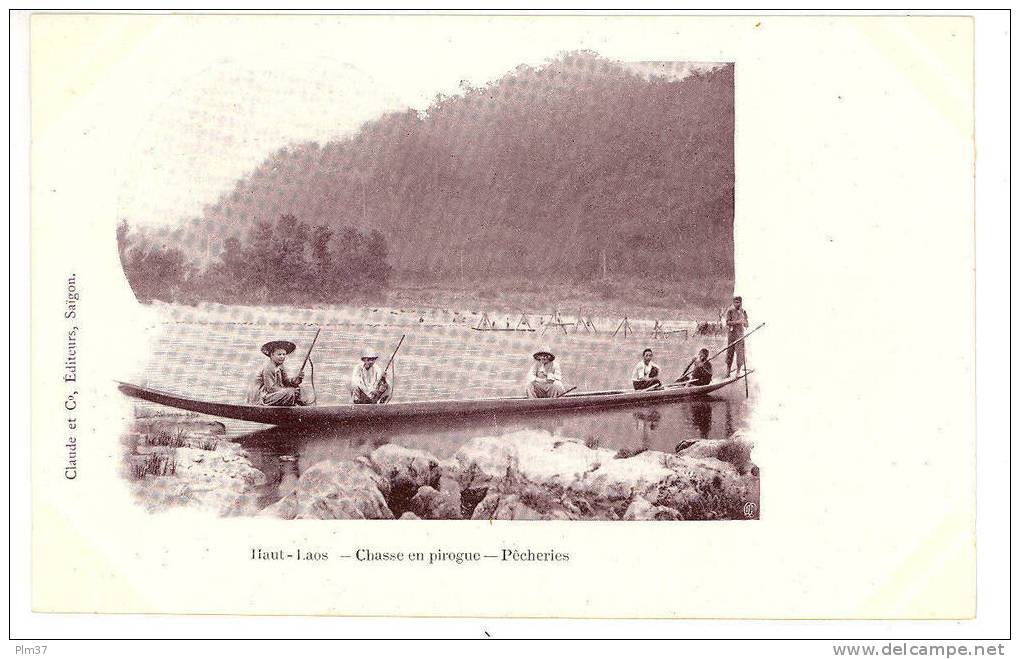 HAUT LAOS - Chasse En Pirogue - Pécheries - Laos