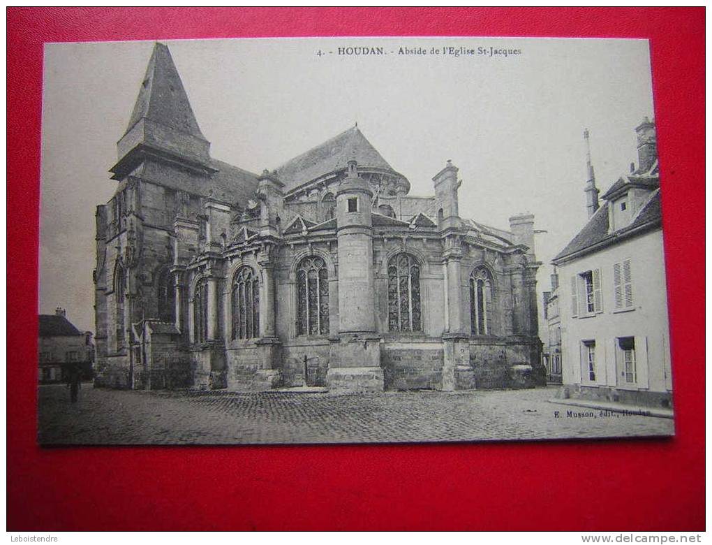 CPA-78-YVELINES-HOUDAN-ABSIDE DE L'EGLISE ST-JACQUES -NON VOYAGEE-PHOTO RECTO/VERSO-CARTE EN BON ETAT - Houdan