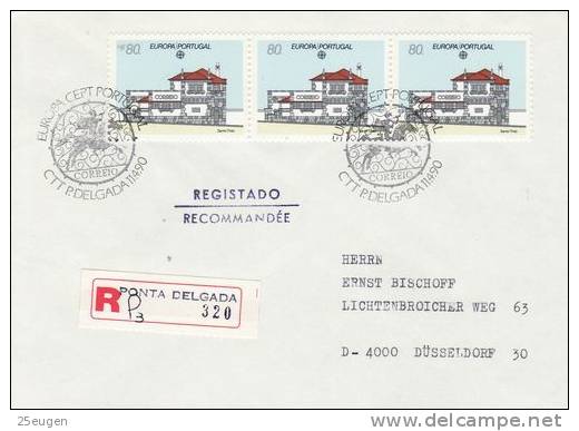 PORTUGAL   EUROPA CEPT 1990 FDC R-COVER / PONTA DELGADA / - 1990