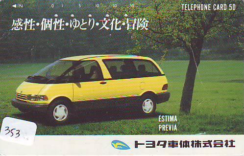 Télécarte JAPON VOITURE (353) Phonecard JAPAN * Telefonkarte Japan * AUTO * WAGEN * CAR * Estima Previa - Cars