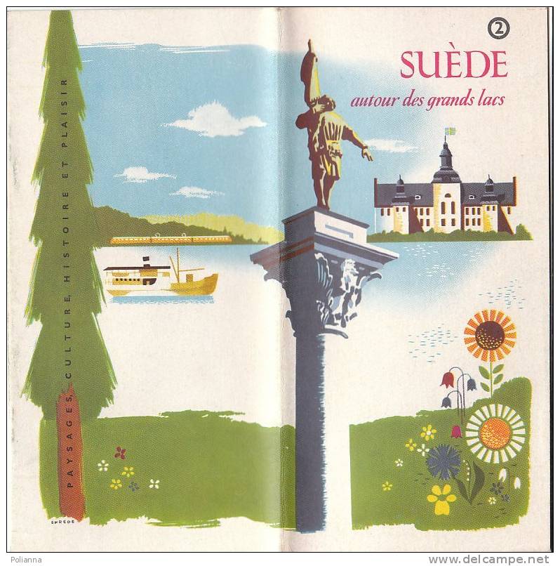 B0178 Brochure Turistica SUEDE-SVEZIA 1959/Gothembourg/matrimonio Tipico, Leksand/Sigtuna/Chiesa Di Vreta - Tourisme, Voyages