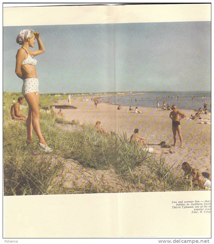 B0179 Brochure Turistica SUEDE-SVEZIA 1955/Tylosand/Gotaplatsen/Liseberg Park/Campi Da Golf/Falsterbo/Helsingborg - Toerisme, Reizen