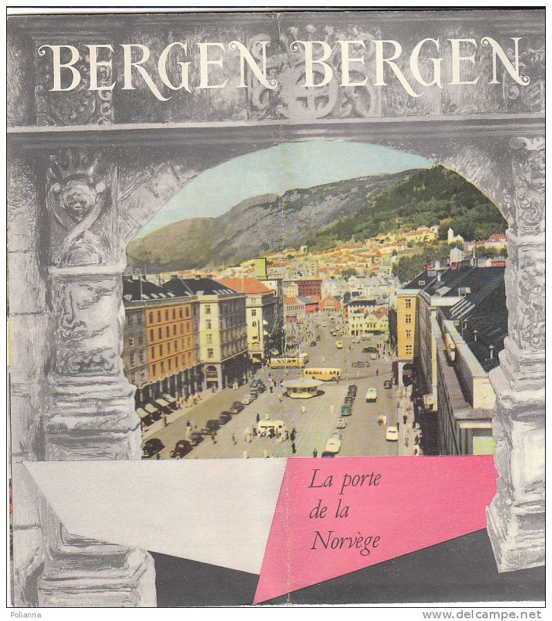 B0180 Brochure Turistica NORVEGIA - BERGEN 1954 - Tourisme, Voyages