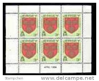 Jersey 1984 Booklet Panes (3p, 9p, 12p) Stamps - Jersey