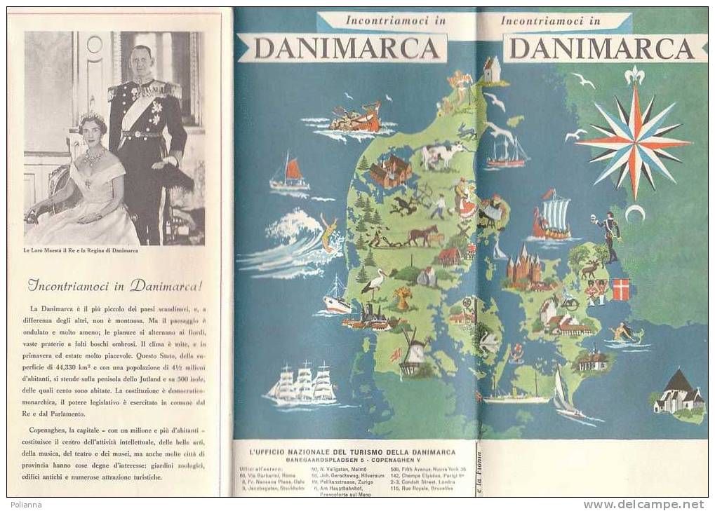 B0183 Brochure Turistica DANIMARCA 1960/Aarhus/Duomo Di Ribe/Fionia, Castello Di Egeskov/Bornholm/Copenaghen - Toerisme, Reizen