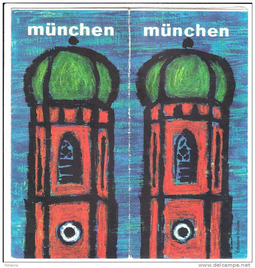 B0185 Brochure Turistica GERMANIA-MUNCHEN-MONACO Anni ´60/ill.Ernst Kosslinger - Turismo, Viajes