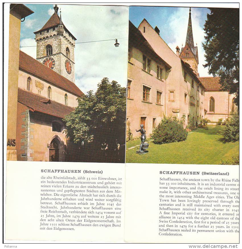 B0186 Brochure Turistica SVIZZERA-SCHAFFHAUSEN-SCIAFFUSA Meier & Cie 1962 - Tourisme, Voyages