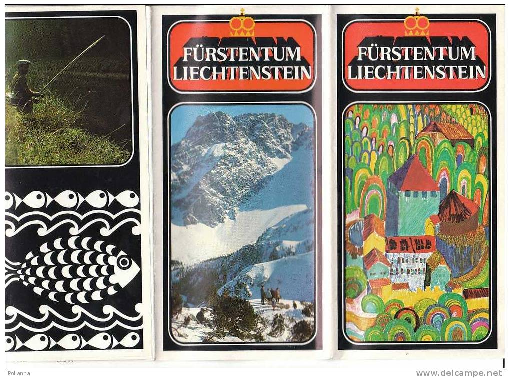 B0189 Brochure Turistica PRINCIPATO Del LIECHTENSTEIN Anni '70/musicisti Di Schellenberg/Schaan/camping/tennis/Triesen - Turismo, Viaggi