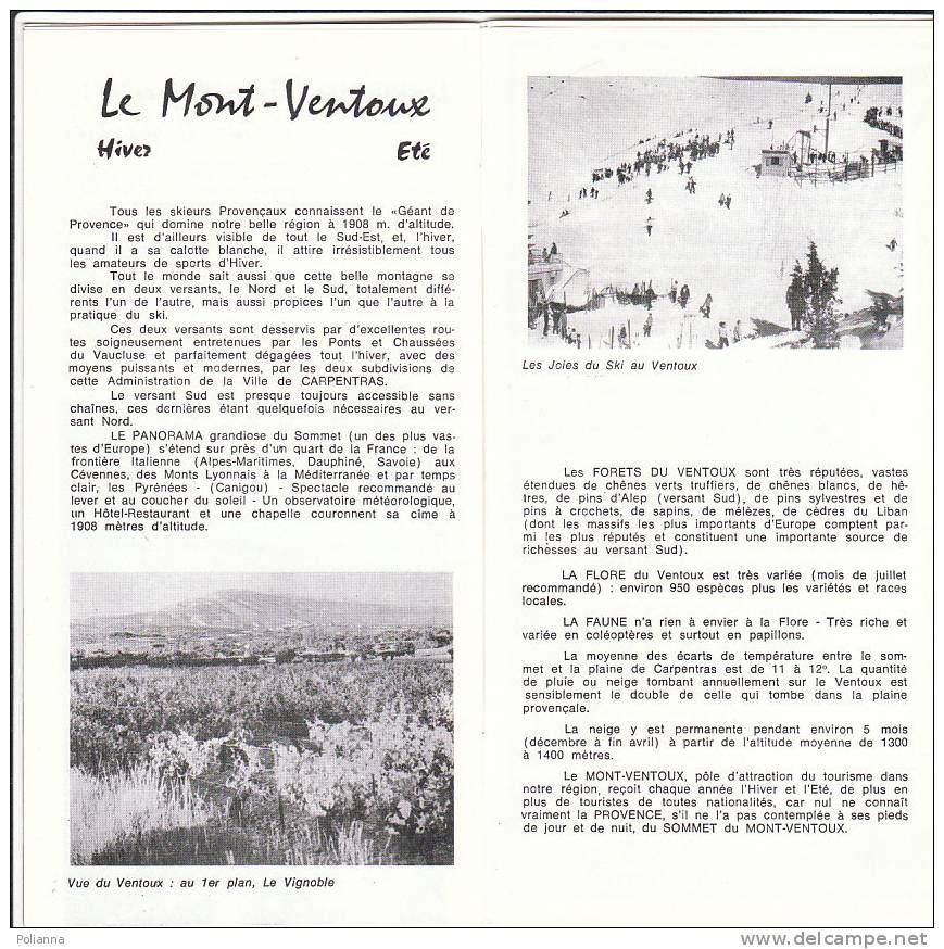 B0195 Brochure Turistica FRANCIA - CARPENTRAS Anni ´60/Aqueduc/Cattedrale Saint-Siffrein/Hotel Dieu/Ventoux - Tourisme, Voyages