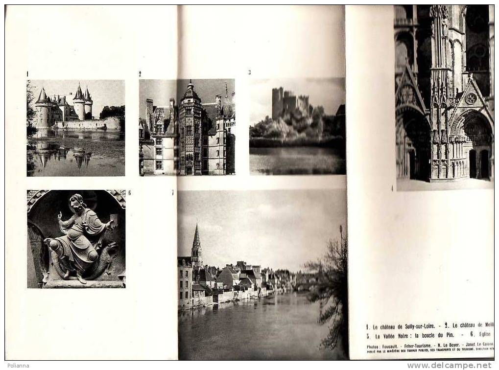 B0198 Brochure Turistica FRANCIA - NIVERNAIS-BOURBONNAIS-BERRY 1954/Sully-sur-Loire/Bourges/Plaimpied/Argenton-sur-Creus - Turismo, Viajes